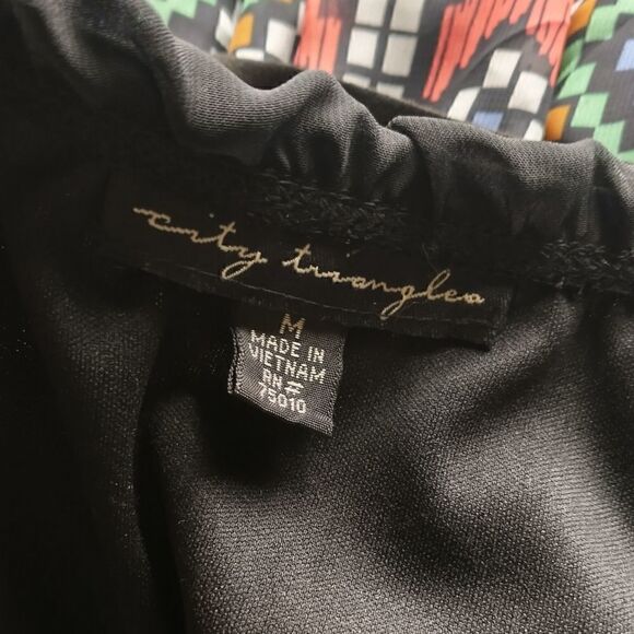 Y2K City Triangles Maxi Dress M Fairy Grunge Sheer Overlay Whimsigoth Romantic - Picture 10 of 16